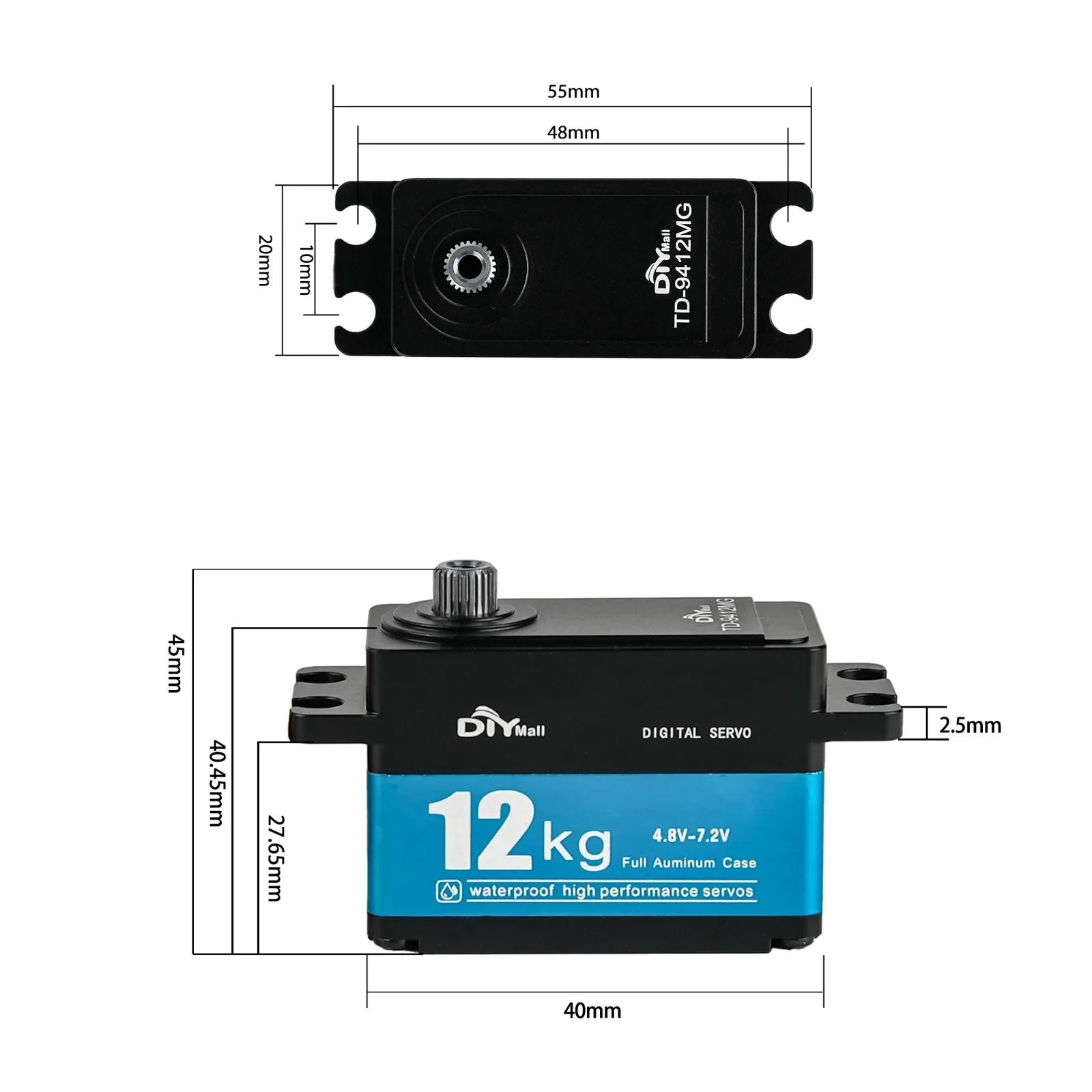 12KG TD-9412MG High Torque Ful - Servo Motor Cnc 评论和价格
