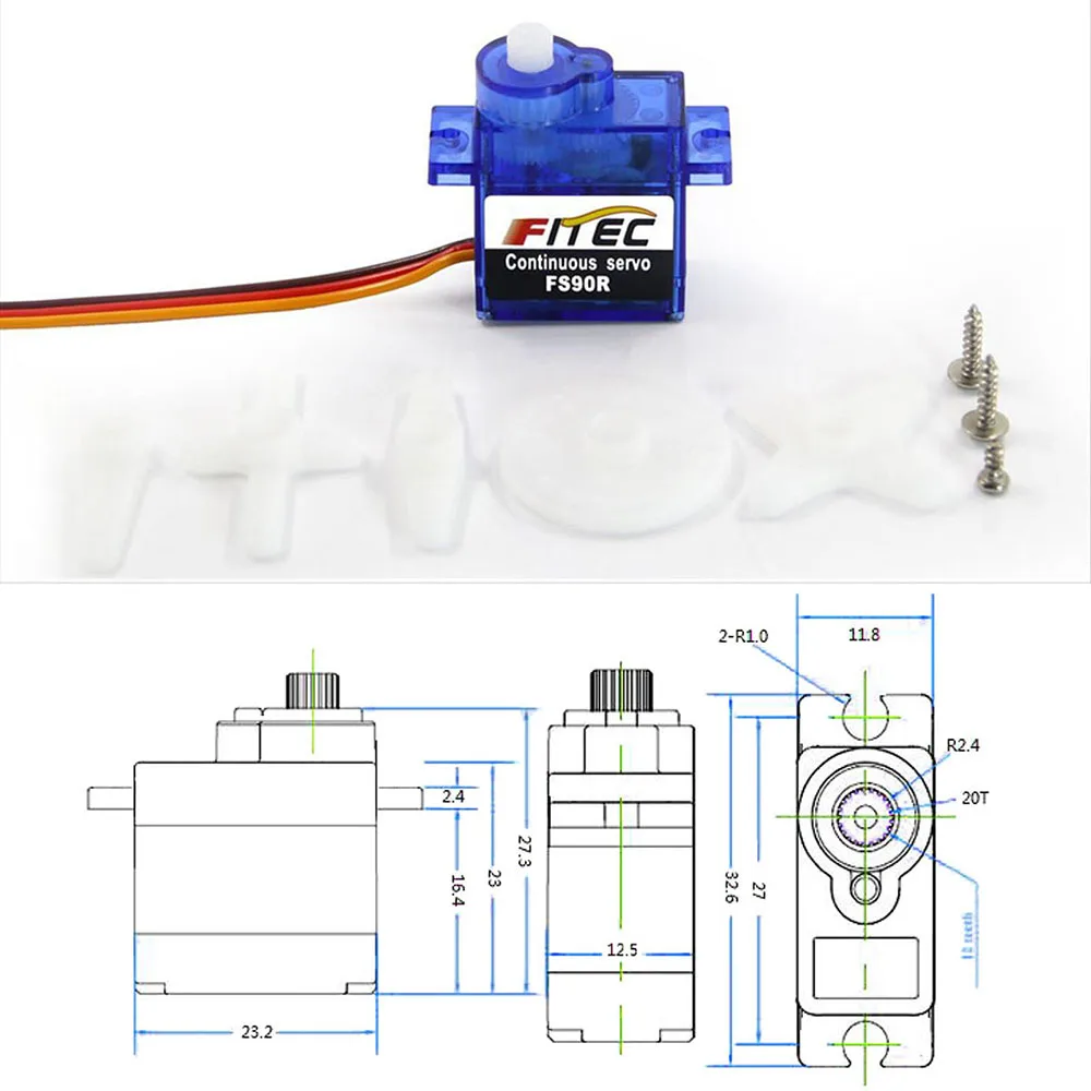 Feetech Mini FS90R Micro Servo - Servo Motor Cnc 评论和价格