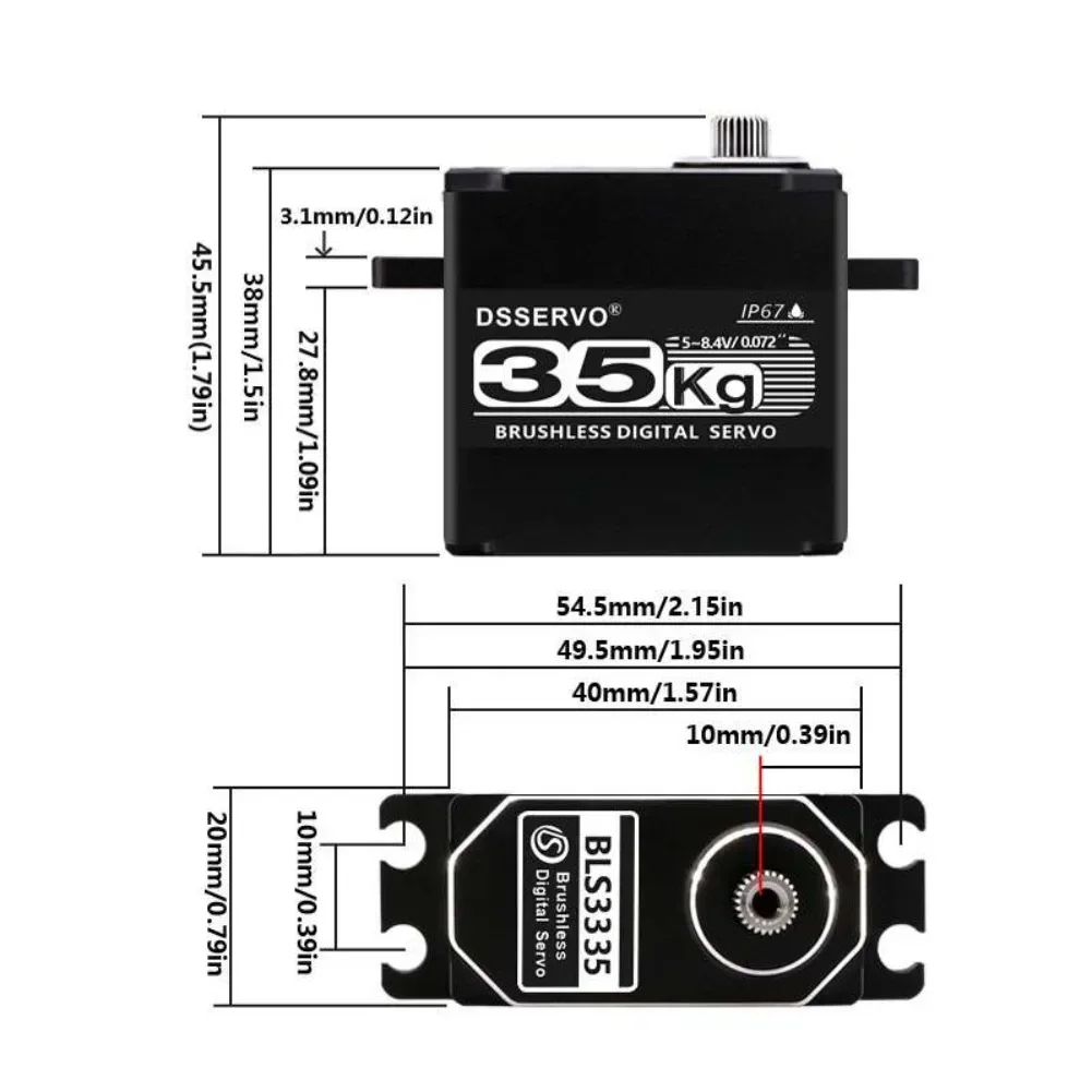 35KG BLS3335 Digital Servo Mot - Servo Motor Cnc 评论和价格